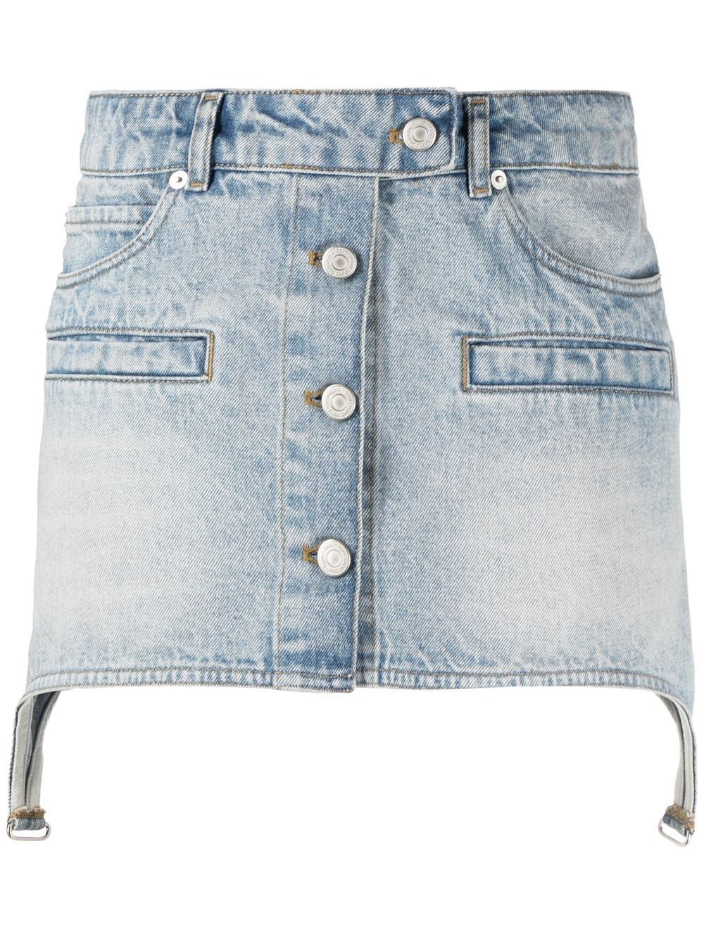 Courrèges Asymmetrischer Jeans-Minirock - Blau von Courrèges