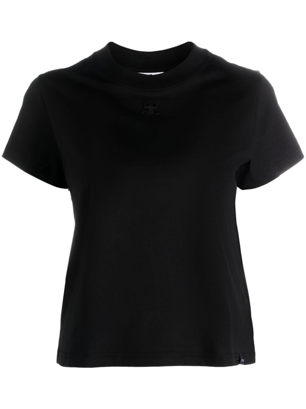 Courrèges T-Shirt mit rundem Ausschnitt - Schwarz von Courrèges