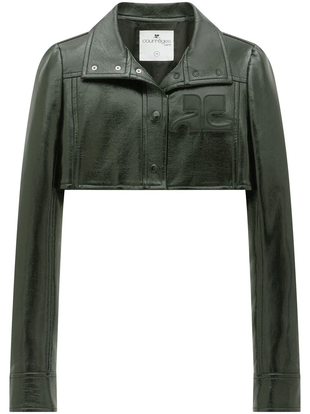 Courrèges Klassische Cropped-Jacke - Schwarz von Courrèges