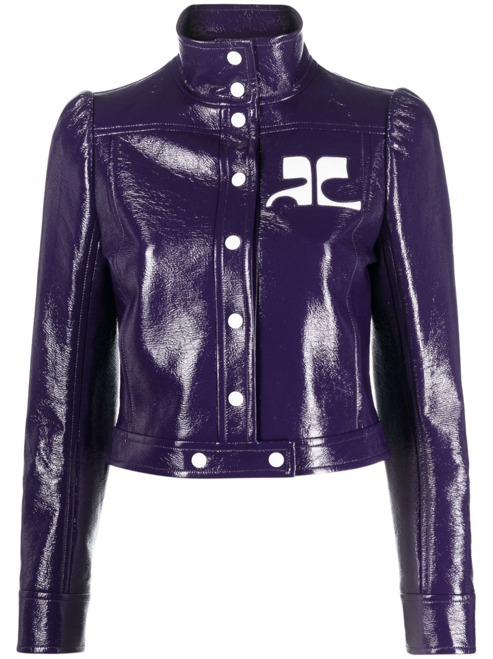 Courrèges Jacke mit Logo-Patch - Violett von Courrèges