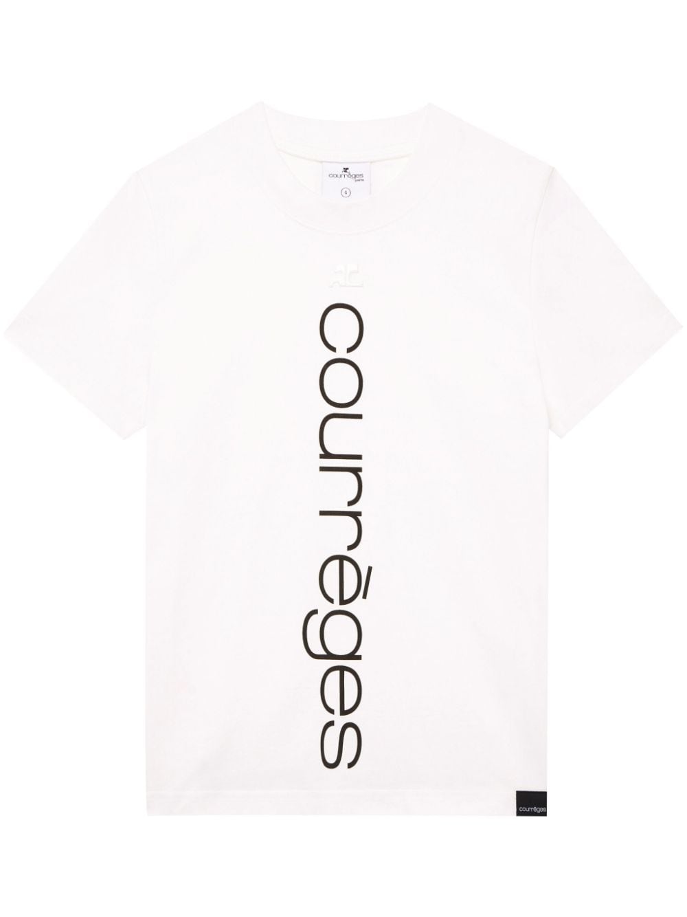 Courrèges T-Shirt mit Logo-Print - Weiß von Courrèges