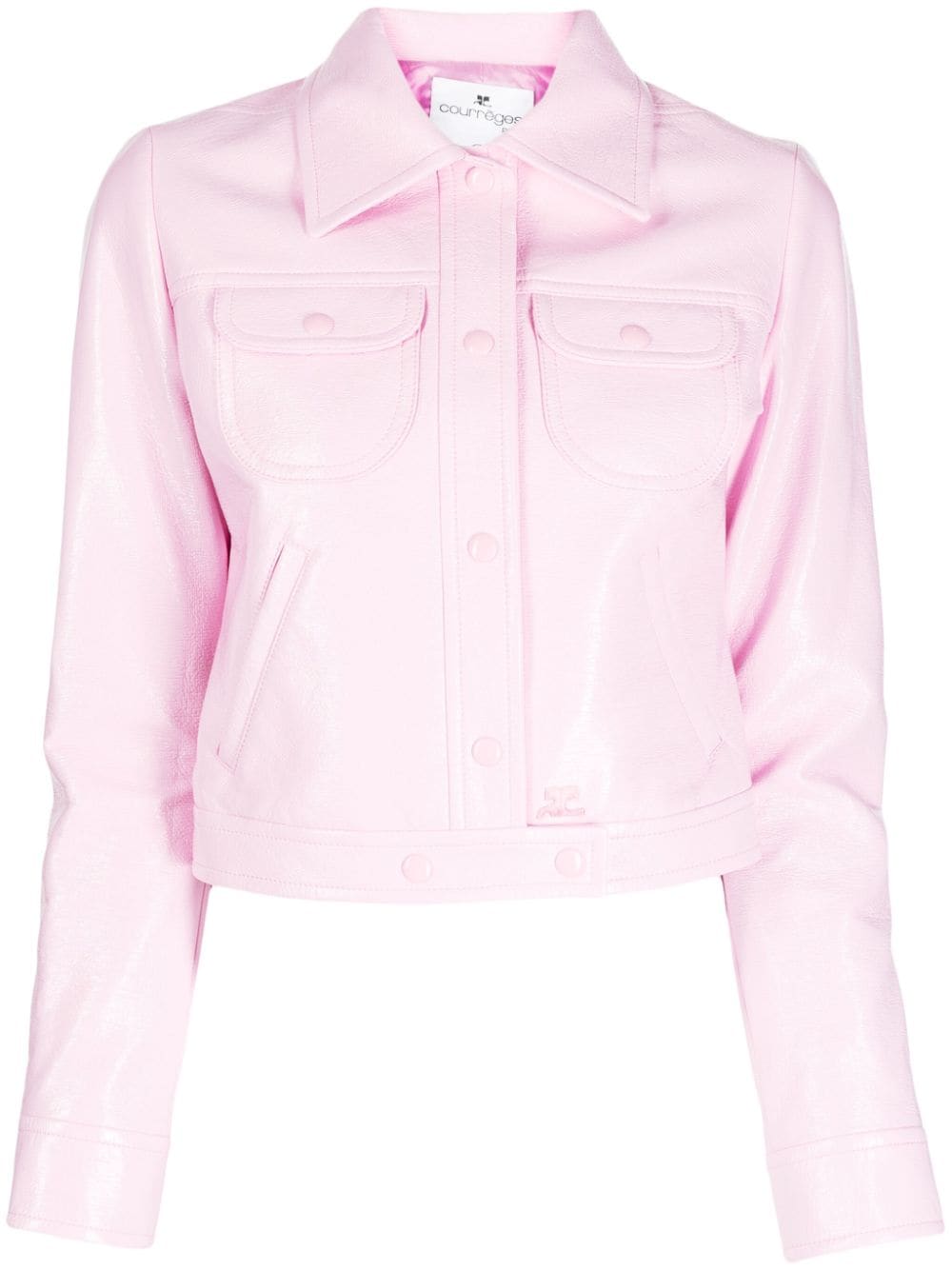 Courrèges Trucker Vinyl-Jacke - Rosa von Courrèges