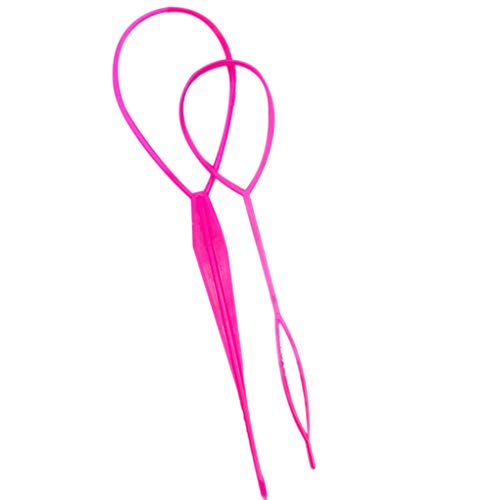 2 x Haarflechtgerät, für Damen, Mädchen, Kinder, Frisur, Frisur, Styling-Werkzeug, Rosarot von Courtieyeardceastea