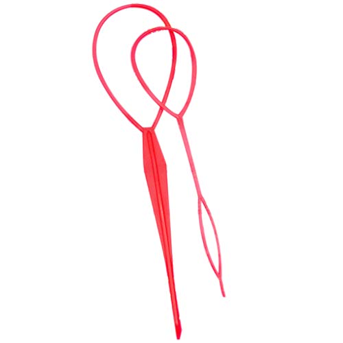 2 x Haarflechtgerät, für Damen, Mädchen, Kinder, Frisur, Frisur, Styling-Werkzeug, Rot von Courtieyeardceastea