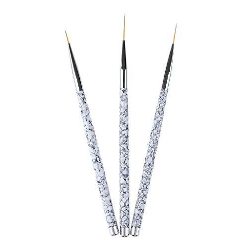 3 Stück Salon Nail Art Liner Pinsel UV Gel Polish Malerei Zeichnen Design Stifte von Courtieyeardceastea