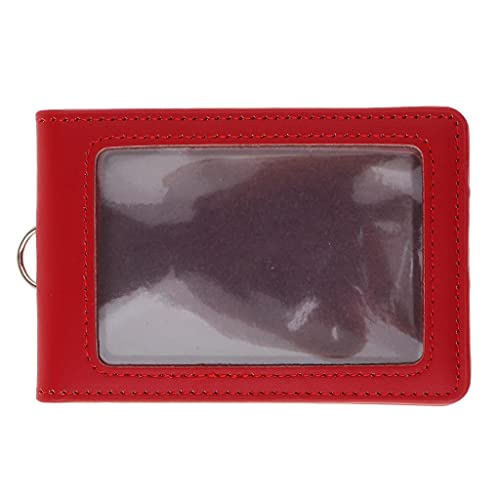 Ausweishalter aus PU-Leder, vertikaler Stil, Rot von Courtieyeardceastea