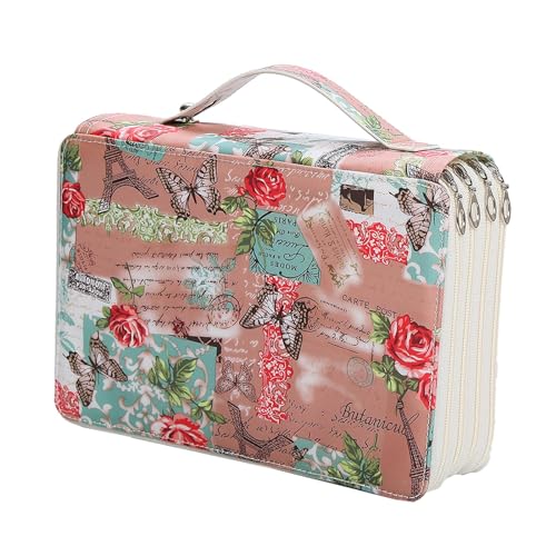 Courtieyeardceastea Federmäppchen mit 200 Fächern, buntes Federmäppchen, Stiftehalter für Heimschreiber, Mixer-Bleistifte, rose, 28cmx20cmx8cm, Siehe Beschreibung von Courtieyeardceastea