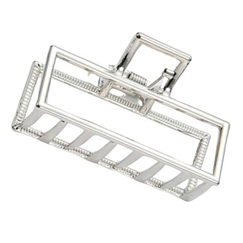 Damen-Haarklammer aus Metall, für Hochsteckfrisuren, rechteckig, silberfarben von Courtieyeardceastea