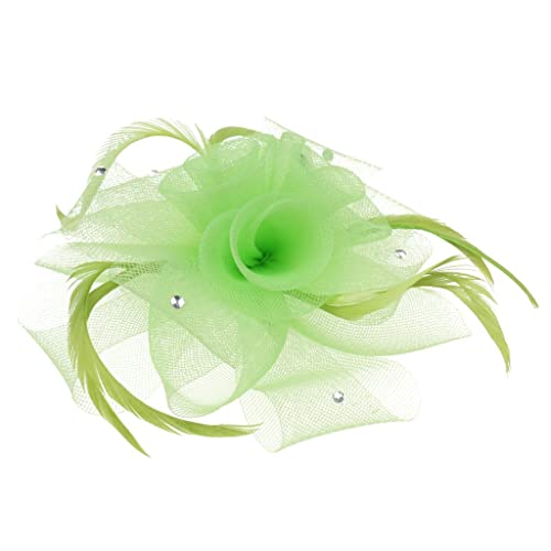 Fascinator für Hochzeit, Braut, Abschlussball, Rosenfedern, Limettengrün Fascinator für Hochzeit, Braut, Abschlussball, Rosenfedern, Limettengrün von Courtieyeardceastea