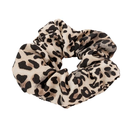 Große Haargummis mit Leopardenmuster, dehnbar, dekorativ, Volumenhalter, Haarband, Mädchen, Leopardenmuster, Grau von Courtieyeardceastea