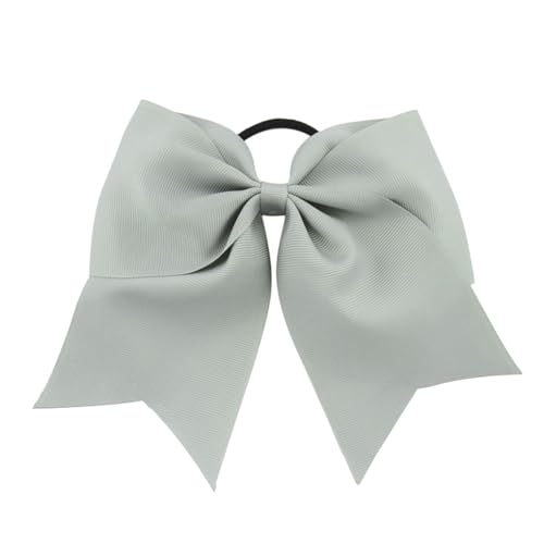 Großes Haarband, Schleife, Knoten, dehnbar, Gummi, verstellbar, ohne Haken, Pferdeschwanz-Halter, nahtlose Haargummis für Damen, Grau von Courtieyeardceastea