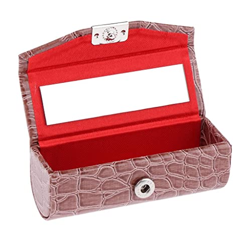 Leder Lippenstift Etui Halter Aufbewahrungsbox mit Spiegel für Geldbörse Hellblau, braun, as described, Siehe Beschreibung Leder Lippenstift Etui Halter Aufbewahrungsbox mit Spiegel für Geldbörse Hellblau, braun, as described, Siehe Beschreibung von Courtieyeardceastea