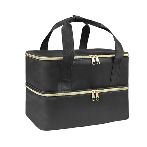 Nagellack-Organizer, Maniküre-Werkzeuge, verschleißfest, Reise-Aufbewahrungs-Organizer, Schwarz , 32cmx21cmx21cm, Siehe Beschreibung von Courtieyeardceastea