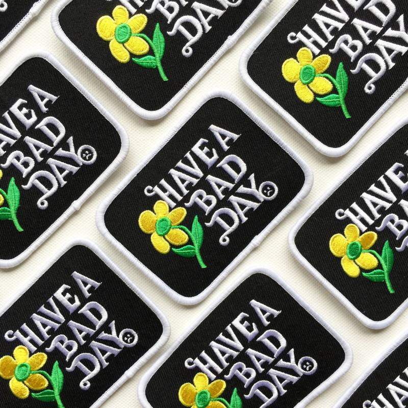 Have A Bad Day Patch - Aufnäher Gestickt Annähen Blumen Vintage Gut von CousinsCollective