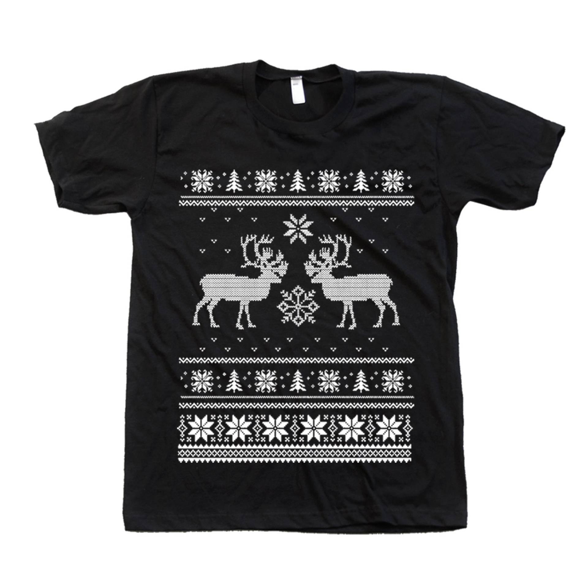 Lustiges Weihnachtshässliches Rotwild-T-Shirt Feiertags-Grafik-T-stück von Couthclothing