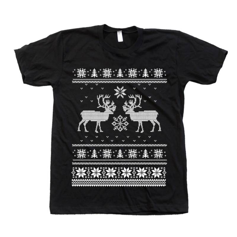 Lustiges Weihnachtshässliches Rotwild-T-Shirt Feiertags-Grafik-T-stück von Couthclothing