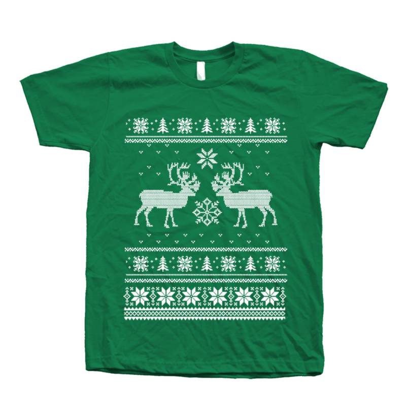Lustiges Weihnachtshässliches Rotwild-T-Shirt Feiertags-Grafik-T-stück von Couthclothing