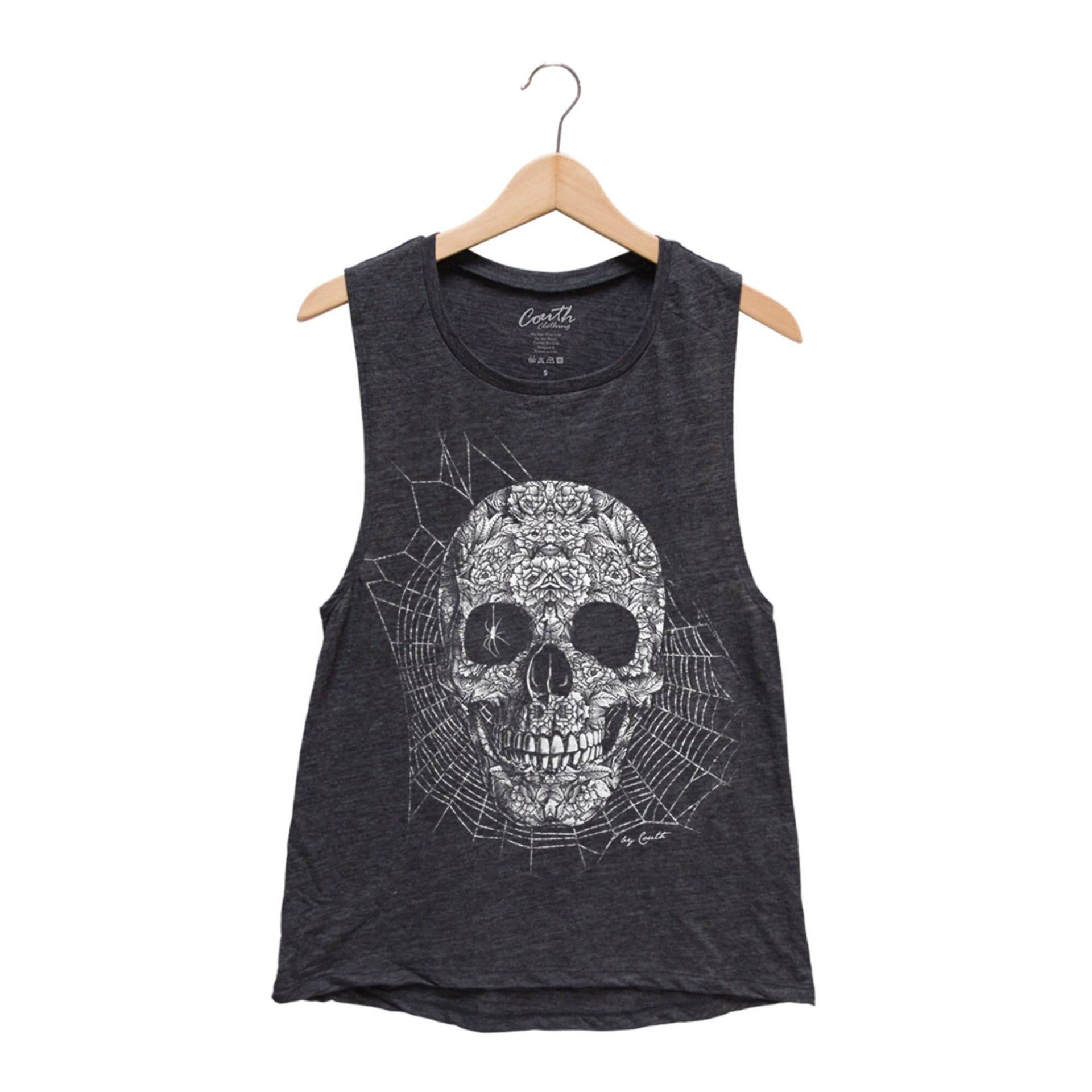 Halloween Skull Muskel Tank Top Gothic Skelett Shirt von Couthclothing