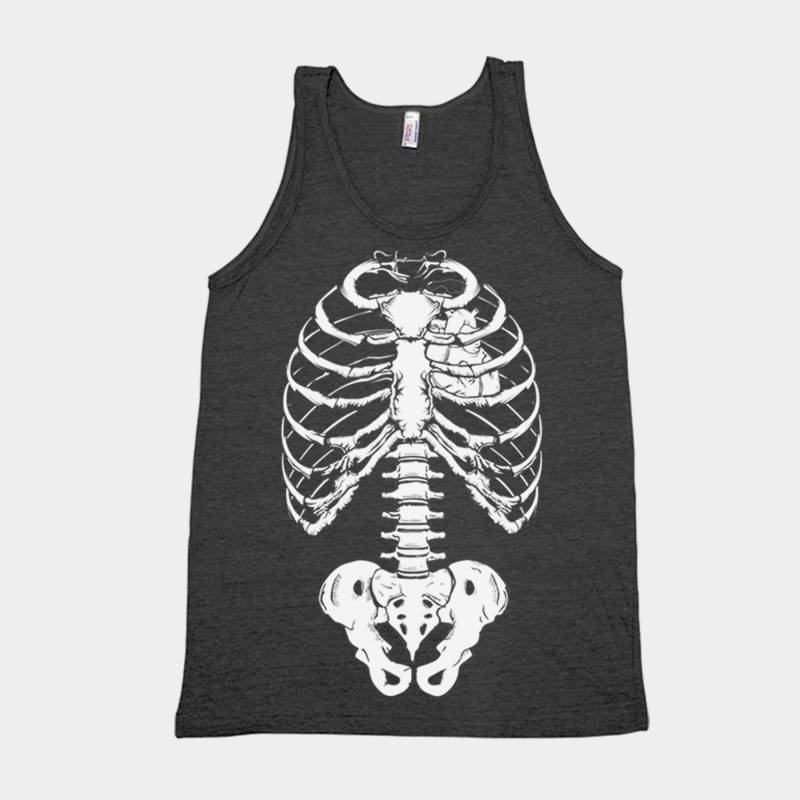 Skelett Halloween Tank Top Gothic Unisex Kostüm Shirt von Couthclothing