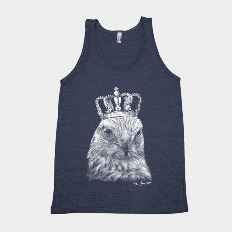 Hawk Tank Top Herren Siebdruck Vogel Shirt von Couthclothing