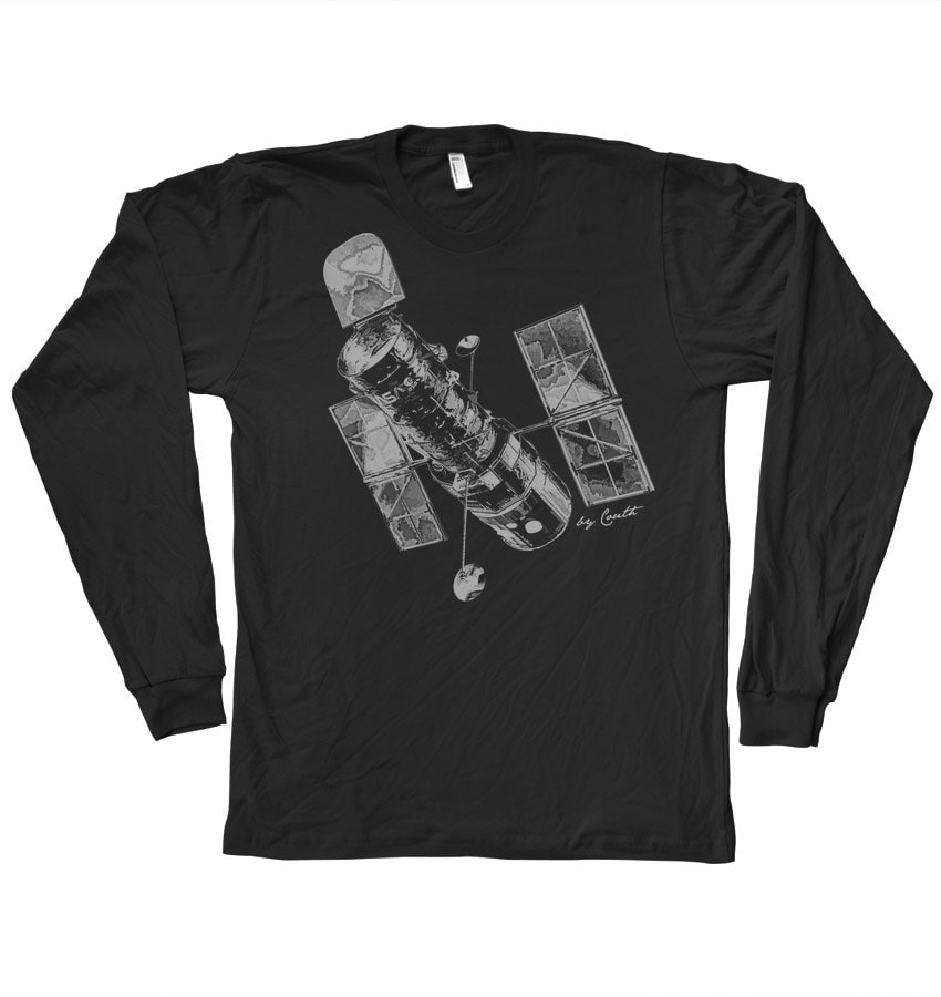 Hubble-Teleskop-Langarm-T-Shirt Nasa-Weltraum-Grafik-T-Shirt von Couthclothing