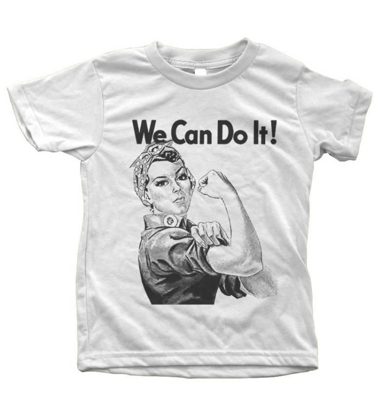 Kinder T-Shirt Rosie The Riveter Wir Können Es Kurzarm Rundhalsausschnitt von Couthclothing