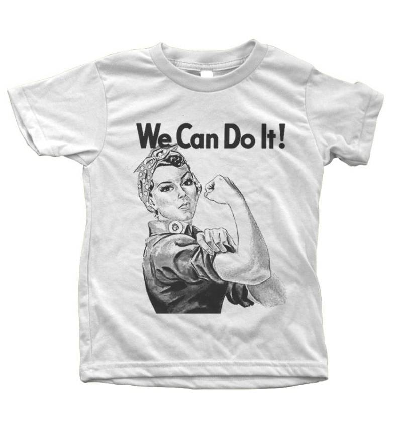 Kinder T-Shirt Rosie The Riveter Wir Können Es Kurzarm Rundhalsausschnitt von Couthclothing
