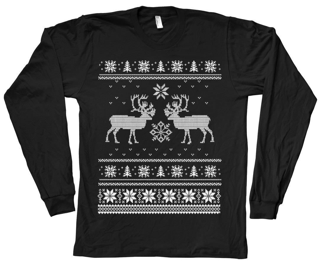 Lustiges Weihnacht-T-Shirt Hässlicher Pullover-Langarm-T-Shirt von Couthclothing