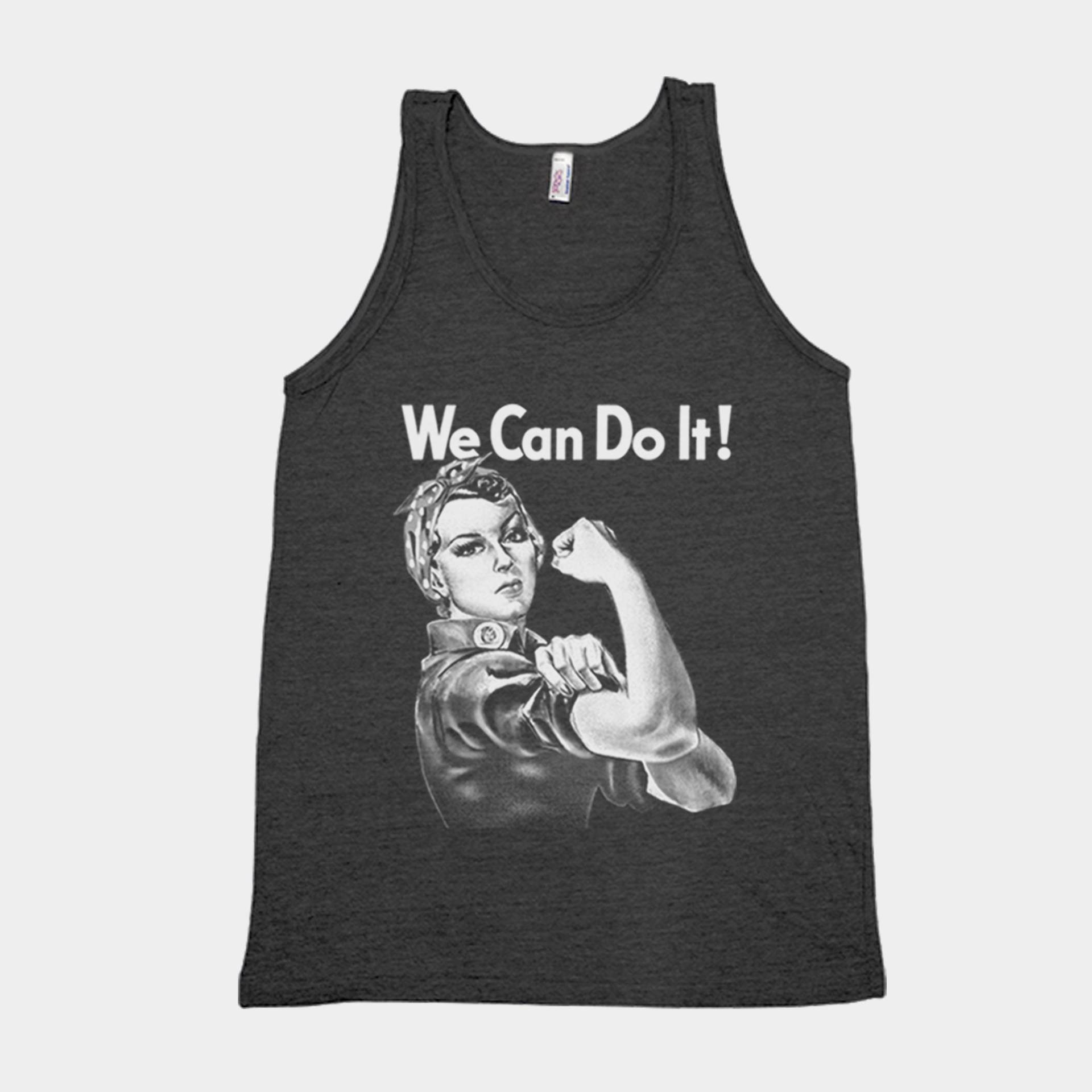 Rosie The Riveter Triblend Tank Top - "Wir Können Es Schaffen" von Couthclothing