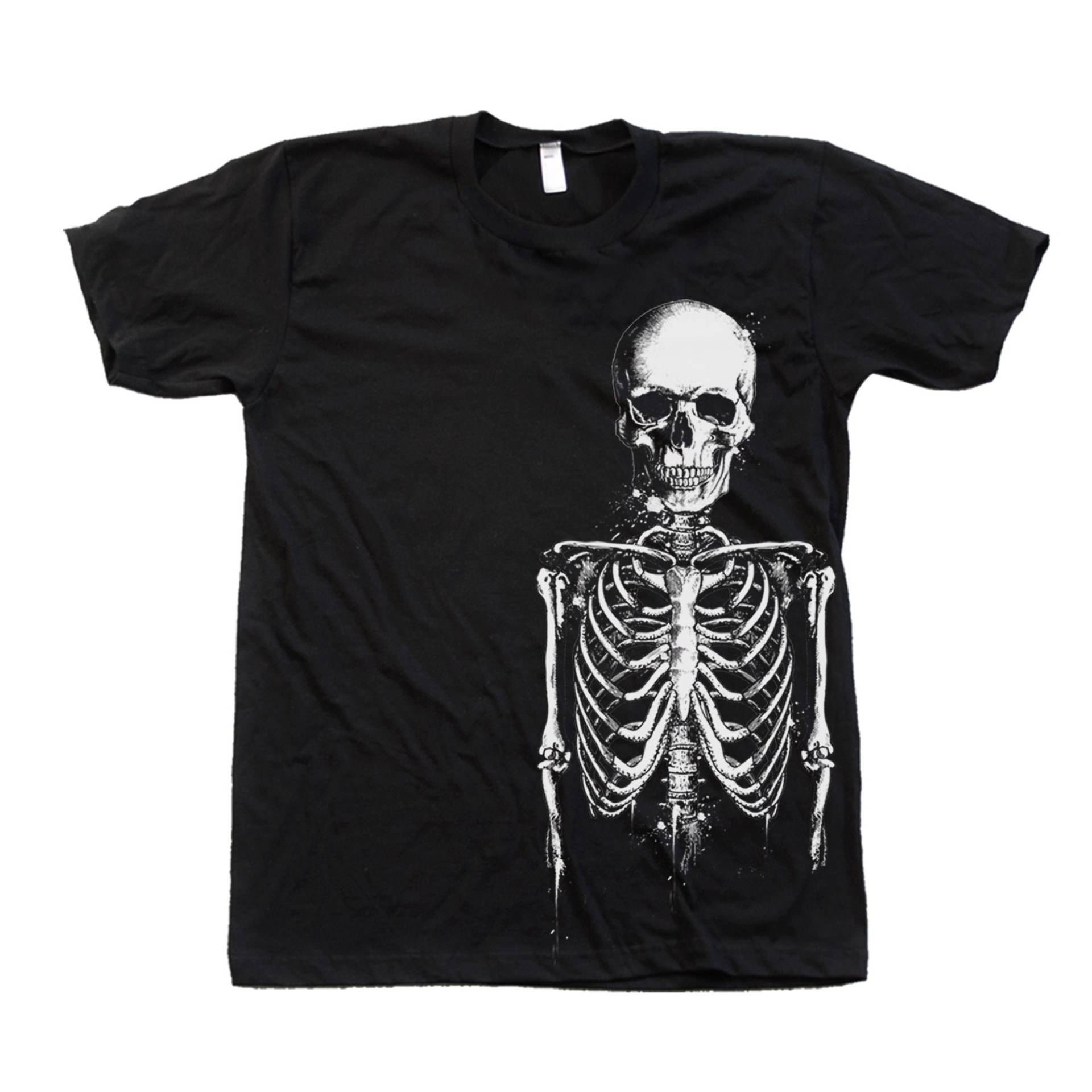 Skelett Grafik-T-Shirt Gruseliges Halloween Herbst Shirt von Couthclothing