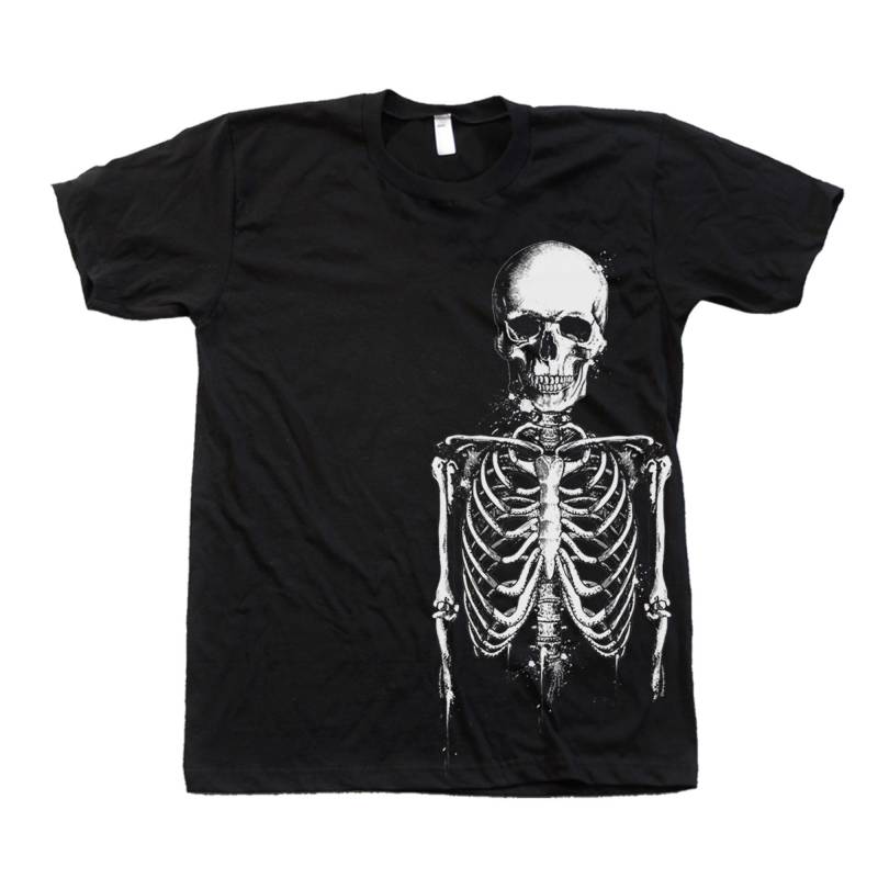 Skelett Grafik-T-Shirt Gruseliges Halloween Herbst Shirt von Couthclothing