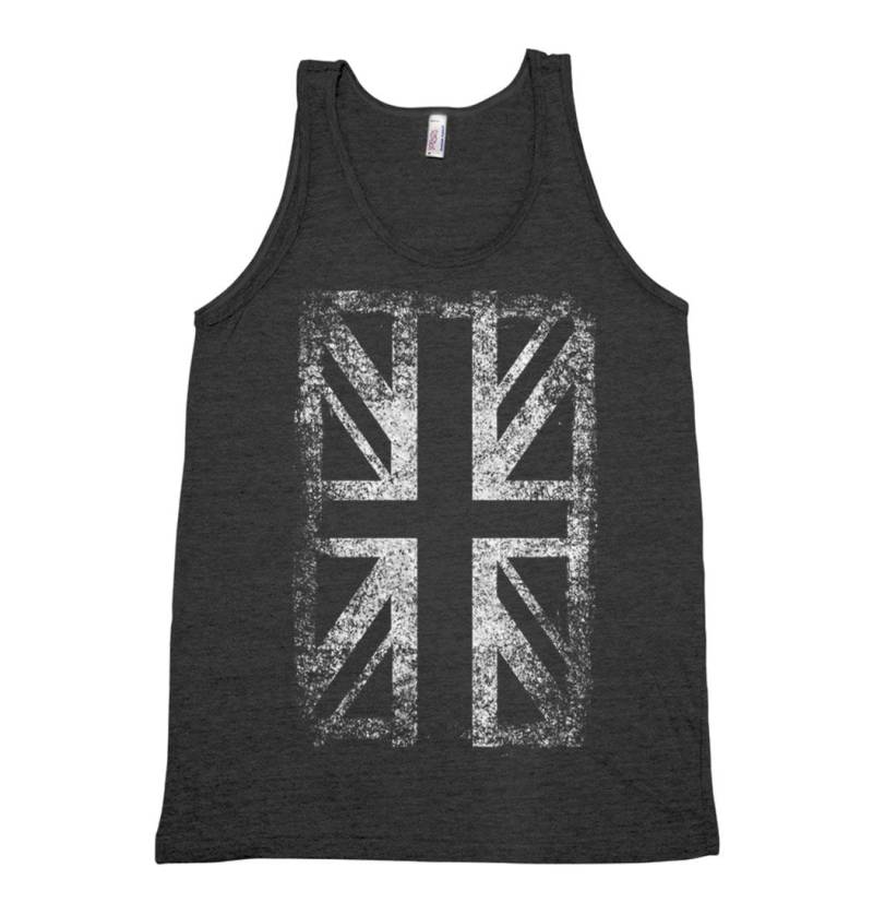 Union Jack Tank Top Handbedrucktes Triblend Unisex T-Shirt von Couthclothing