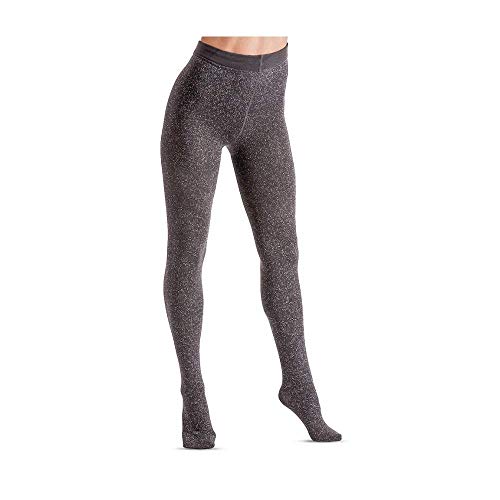 Couture Damen Lurex Fleece Gefütterte Strumpfhose - Dunkelgrau, Groß (5' 6-5 '10", 168-179cm; Hip 42" -48") von Couture Hosiery