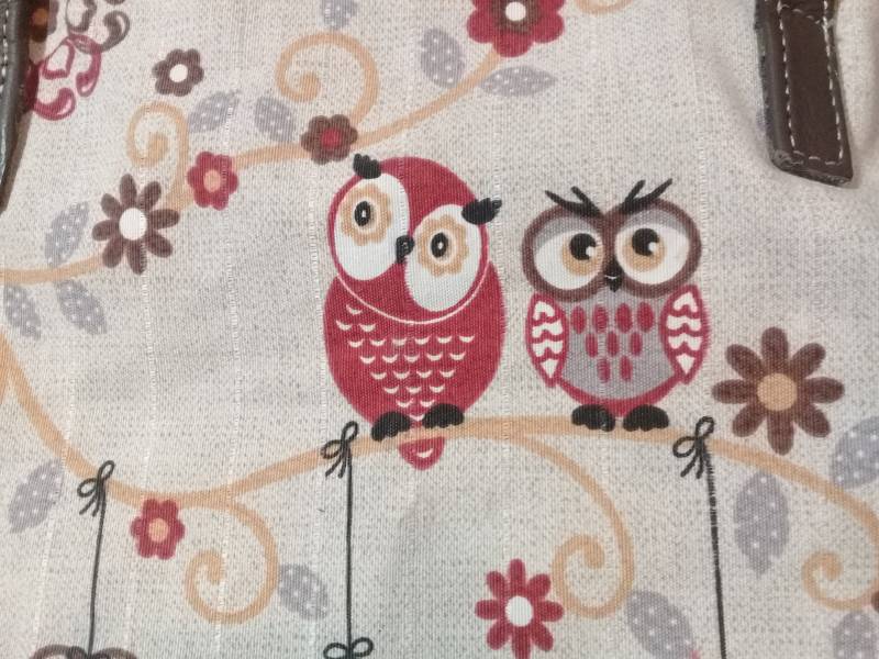 Reißverschlusstasche Aus Leinenstoff Und Braunem Leder Mit Ledergriffen, Schwarzem Futter Innentasche von CoutureByKimYen57