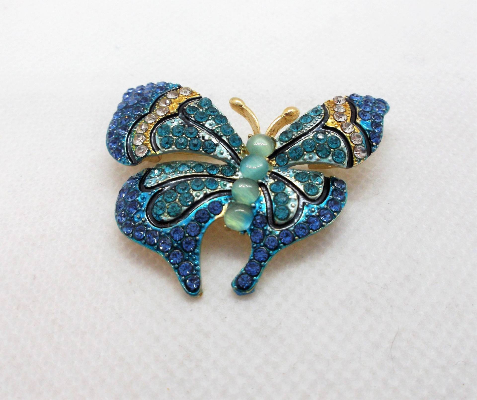 Brosche Nadel Anhänger Schmetterling Kristalle Vergoldet Trend Party Brosche Nadel Anhänger Schmetterling Kristalle Vergoldet Trend Party von CoutureDePillango