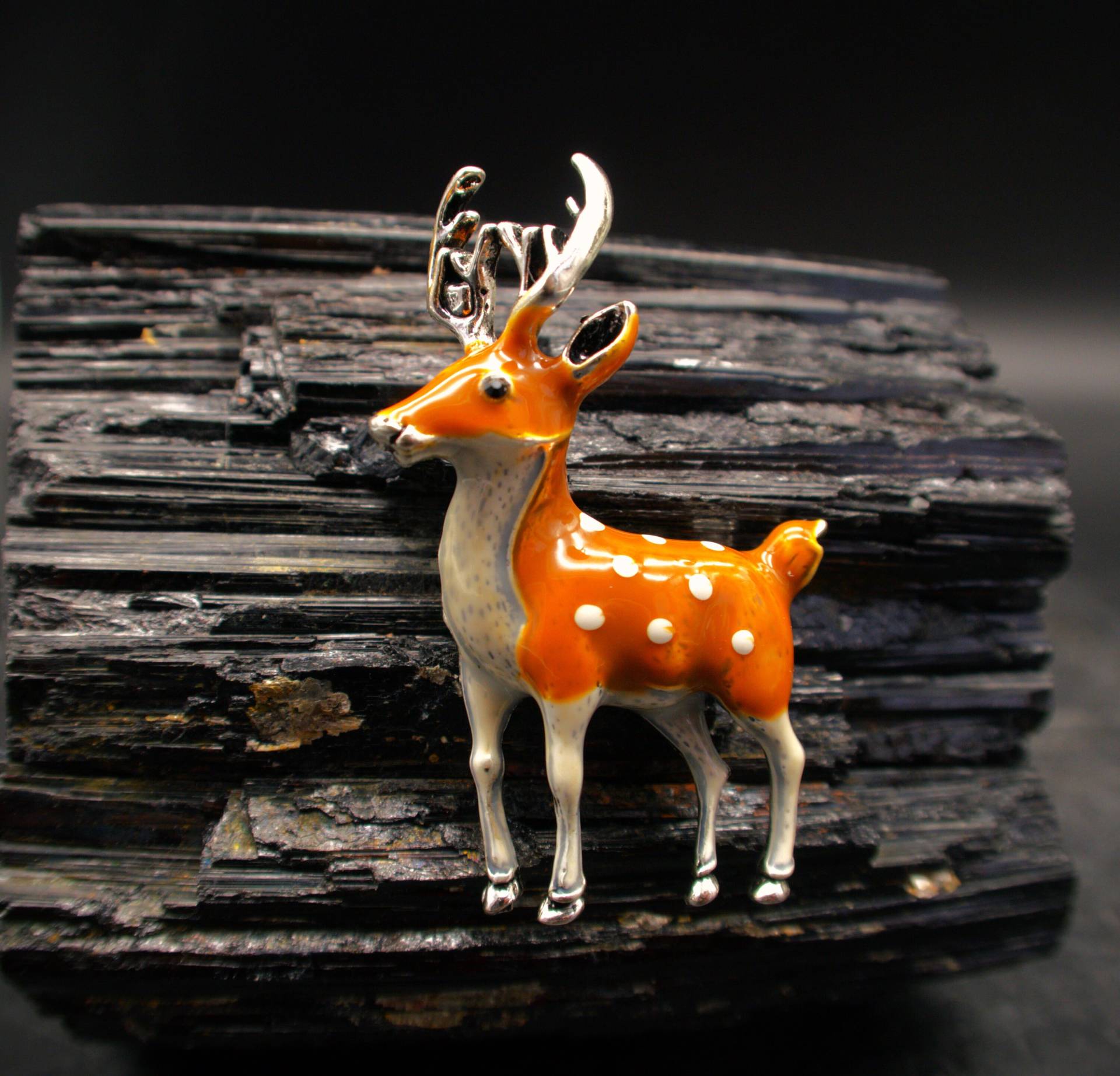 Deer/Reh Brosche Edelstahl Geferbt von CoutureDePillango