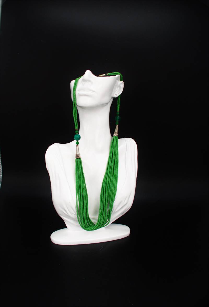 Sommer Grünen Türkis Halekette/ Colier Boho Style/Einzelstück Handgemacht von CoutureDePillango