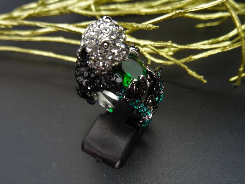 statementring Pandabär Kristalle von CoutureDePillango