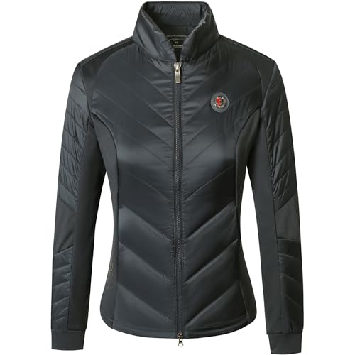 Covalliero - Damen Combijacke Anniversary – Übergangsjacke mit Kragen – Steppjacke mit 2-Wege-Reißverschluss & 2 Einschubtaschen – leichte & atmungsaktive Reitjacke in Graphite – S von Covalliero
