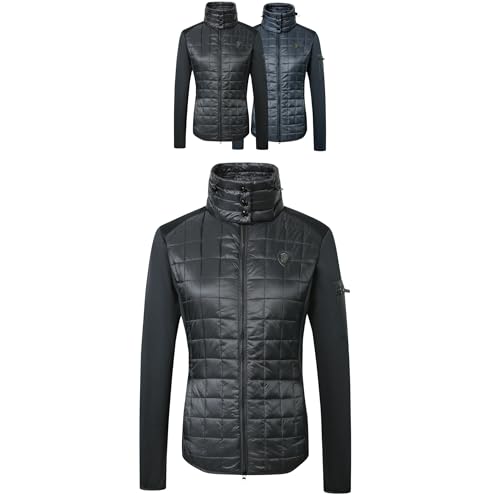 Covalliero - Damen Combijacke | Übergangsjacke mit Doppelkragen | Steppjacke mit 2-Wege-Reißverschluss & 3 Einschubtaschen | Reitjacke in Black | Reitbekleidung in M Covalliero - Damen Combijacke | Übergangsjacke mit Doppelkragen | Steppjacke mit 2-Wege-Reißverschluss & 3 Einschubtaschen | Reitjacke in Black | Reitbekleidung in M von Covalliero