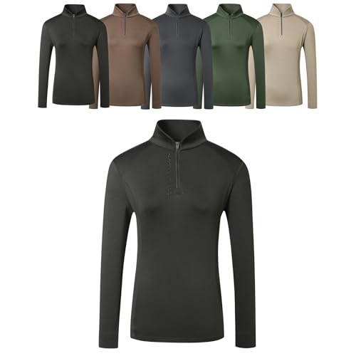 Covalliero - Damen Funktionsshirt Active | Sport Longsleeve mit Stehkragen | Langarm Sportshirt zum Reiten | atmungsaktives & leichtes Reitshirt | Reitbekleidung in Black | Größe XXL von Covalliero