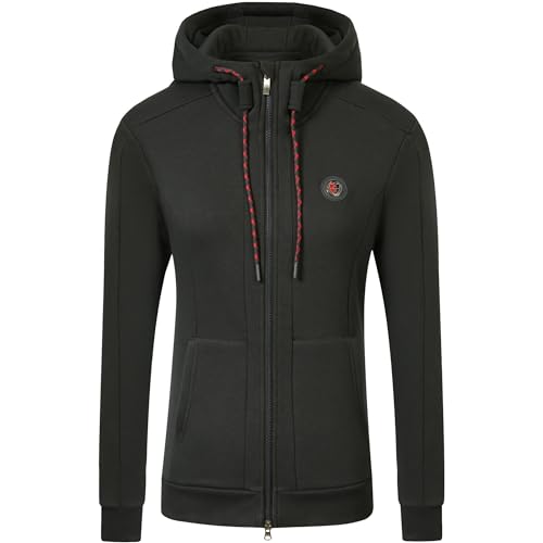 Covalliero - Damen Hoodyjacke Anniversary – Zipper Hoodie mit Kapuze – taillierte Sweatjacke – Kapuzenjacke mit Reißverschluss & 2 Taschen – Reitbekleidung in Graphite – Größe L von Covalliero