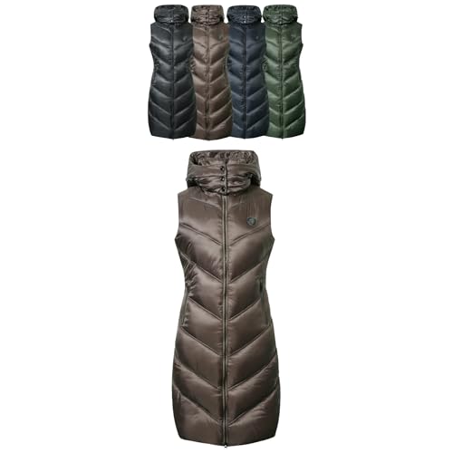 Covalliero - Damen Langweste | Longweste zum Reiten | Reitweste mit Reitschlitz | Steppweste mit Kapuze & 2 Taschen | wasserabweisende Winterweste | Reitbekleidung in Coffee | Größe XXL Covalliero - Damen Langweste | Longweste zum Reiten | Reitweste mit Reitschlitz | Steppweste mit Kapuze & 2 Taschen | wasserabweisende Winterweste | Reitbekleidung in Coffee | Größe XXL von Covalliero