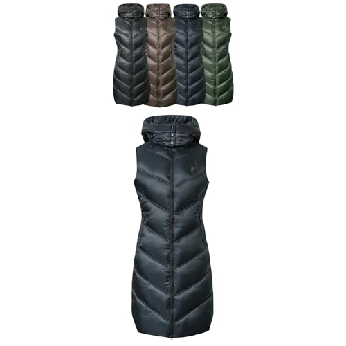 Covalliero - Damen Langweste | Longweste zum Reiten | Reitweste mit Reitschlitz | Steppweste mit Kapuze & 2 Taschen | wasserabweisende Winterweste | Reitbekleidung in Dark Navy | Größe S Covalliero - Damen Langweste | Longweste zum Reiten | Reitweste mit Reitschlitz | Steppweste mit Kapuze & 2 Taschen | wasserabweisende Winterweste | Reitbekleidung in Dark Navy | Größe S von Covalliero