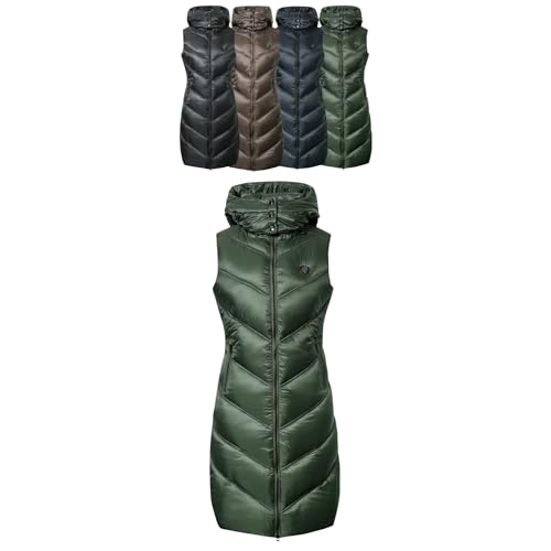 Covalliero - Damen Langweste | Longweste zum Reiten | Reitweste mit Reitschlitz | Steppweste mit Kapuze & 2 Taschen | wasserabweisende Winterweste | Reitbekleidung in Opal Green | Größe XS Covalliero - Damen Langweste | Longweste zum Reiten | Reitweste mit Reitschlitz | Steppweste mit Kapuze & 2 Taschen | wasserabweisende Winterweste | Reitbekleidung in Opal Green | Größe XS von Covalliero