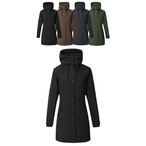 Covalliero - Damen Parka | Reitjacke mit Reitschlitz | warme Übergangsjacke mit hohem Kragen & 5 Taschen | wasserabweisende Winterjacke | Reitbekleidung in Black | Größe XXL Covalliero - Damen Parka | Reitjacke mit Reitschlitz | warme Übergangsjacke mit hohem Kragen & 5 Taschen | wasserabweisende Winterjacke | Reitbekleidung in Black | Größe XXL von Covalliero