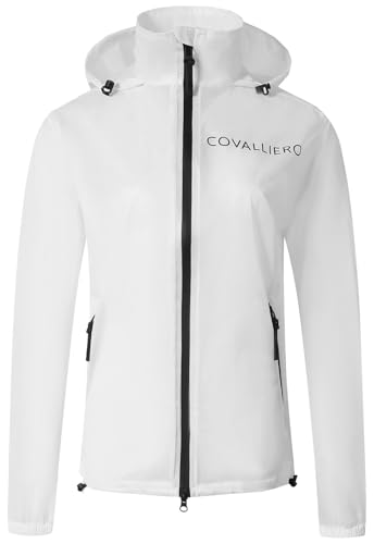 Covalliero - Damen Regenjacke ClearView – Regencape mit verstaubarer Kapuze & Reißverschluss – Wasserdicht & Atmungsaktiv – Reit- & Sportjacke in Transparent/Durchsichtig – Größe M von Covalliero