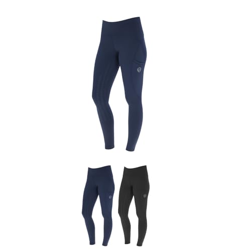 Covalliero - Damen Reitleggings – Leggings zum Reiten – Reithose mit Silikon-Vollbesatz – Reiterhose mit 2 Handytaschen – leicht & atmungsaktiv – Reitbekleidung in Dark Navy – Größe 36/38 von Covalliero