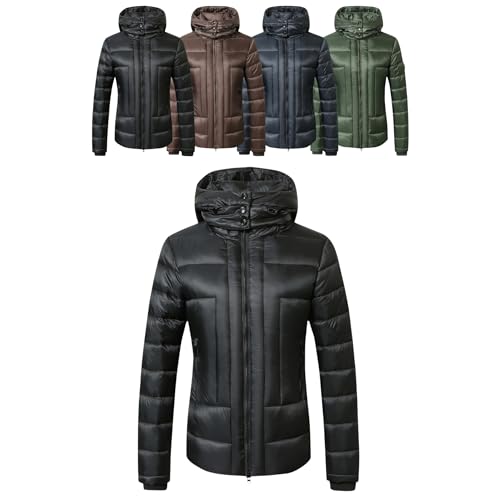 Covalliero - Damen Steppjacke | Übergangsjacke mit Doppelkragen & 2 Taschen | Kapuzenjacke mit abnehmbarer Kapuze | wasserabweisende Reitjacke | Reitbekleidung in Black | Größe L Covalliero - Damen Steppjacke | Übergangsjacke mit Doppelkragen & 2 Taschen | Kapuzenjacke mit abnehmbarer Kapuze | wasserabweisende Reitjacke | Reitbekleidung in Black | Größe L von Covalliero