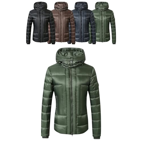 Covalliero - Damen Steppjacke | Übergangsjacke mit Doppelkragen & 2 Taschen | Kapuzenjacke mit abnehmbarer Kapuze | wasserabweisende Reitjacke | Reitbekleidung in Opal Green | Größe M Covalliero - Damen Steppjacke | Übergangsjacke mit Doppelkragen & 2 Taschen | Kapuzenjacke mit abnehmbarer Kapuze | wasserabweisende Reitjacke | Reitbekleidung in Opal Green | Größe M von Covalliero